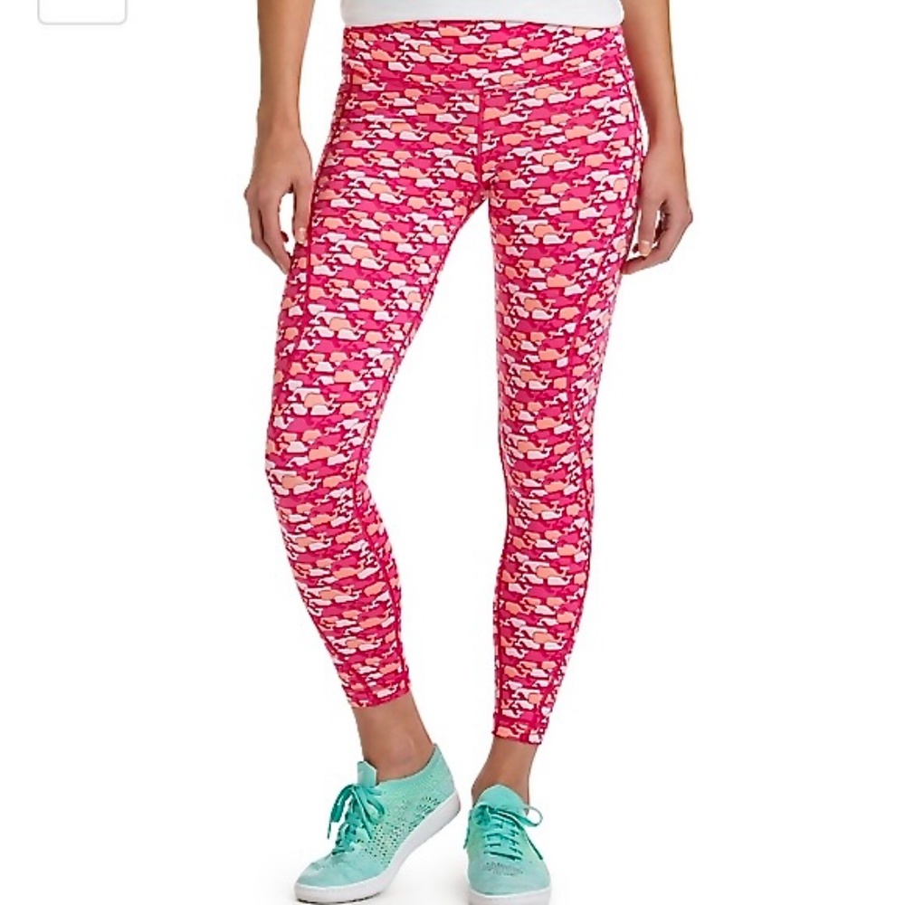 Vineyard Vines NWOT Whale Outline Print Performance Leggings (S)